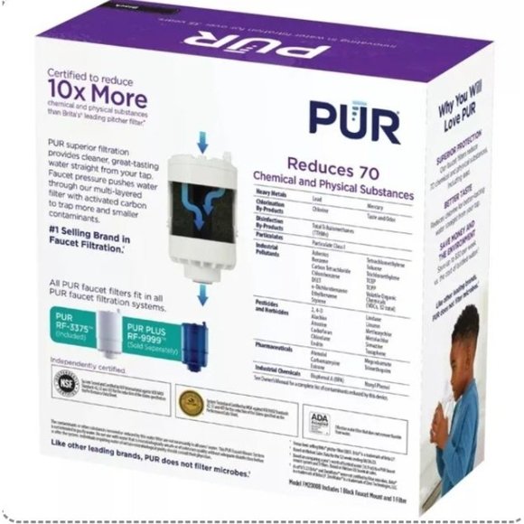 PUR® black Basic Faucet-Mount Water Filtration System - Picture 6 of 12